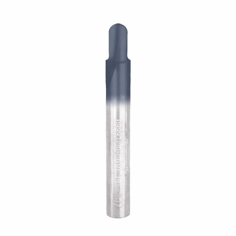 Round Nose Router Bit - 1/4" SH - Cutting Radius:3/32" - Diameter:3/16" - Cutting Length:3/8"